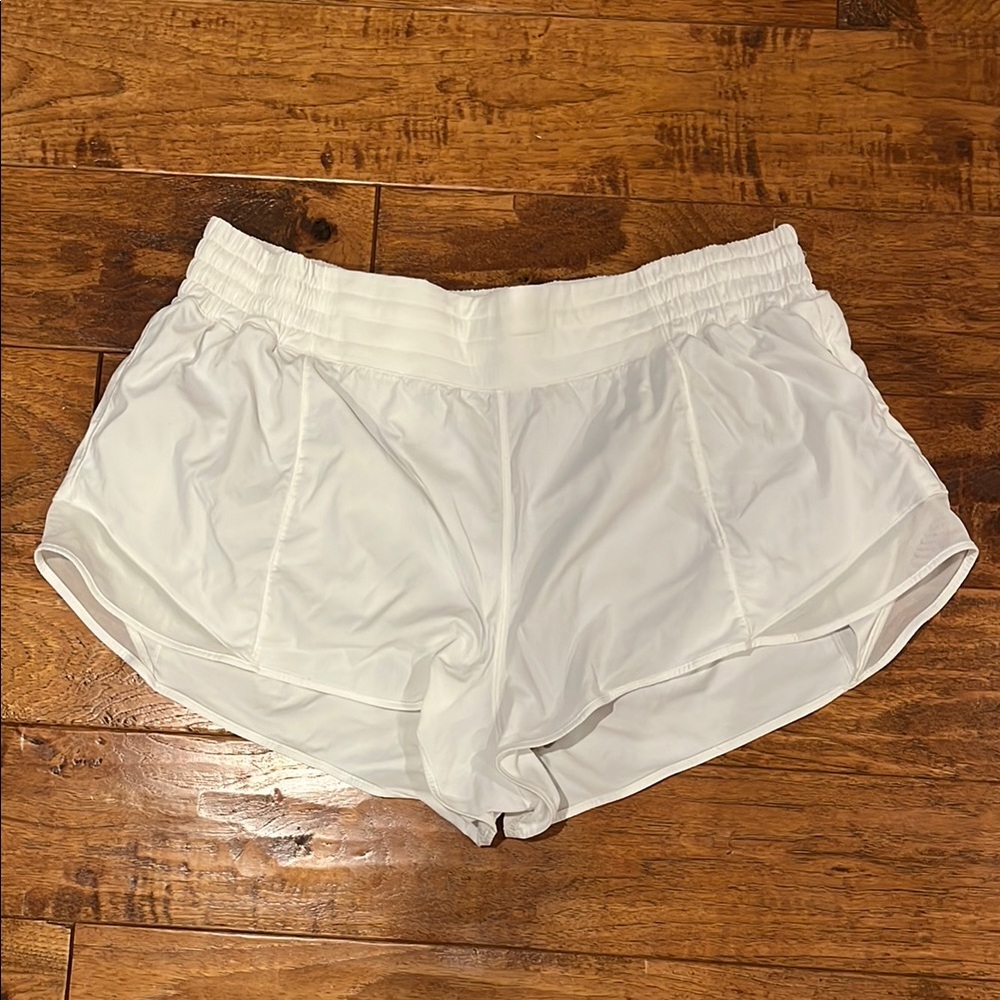 White lululemon Hotty hot shorts